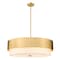 Z-Lite Counterpoint Chandelier, 6-Light, 31.5 In.W x 40.5 In.H, Modern Gold/White 495P32-MGLD - alternate 1